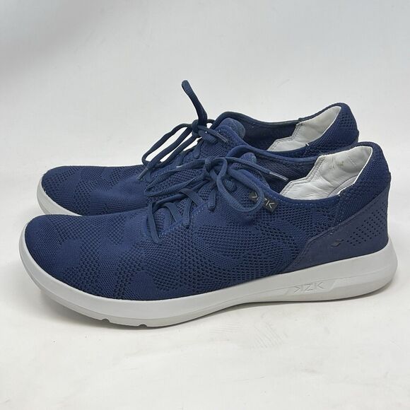 Kizik Madrid Eco-Knit Shoes Mens 13 W Wide Blue Hands Free Lightweight Sneakers - Picture 2 of 16